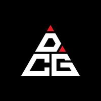 création de logo de lettre triangle dcg avec forme de triangle. monogramme de conception de logo triangle dcg. modèle de logo vectoriel triangle dcg avec couleur rouge. logo triangulaire dcg logo simple, élégant et luxueux.