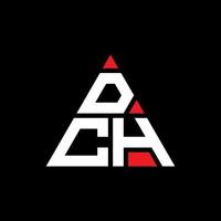 création de logo de lettre triangle dch avec forme de triangle. monogramme de conception de logo triangle dch. modèle de logo vectoriel triangle dch avec couleur rouge. logo triangulaire dch logo simple, élégant et luxueux.