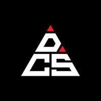 création de logo de lettre triangle dcs avec forme de triangle. monogramme de conception de logo triangle dcs. modèle de logo vectoriel triangle dcs avec couleur rouge. logo triangulaire dcs logo simple, élégant et luxueux.