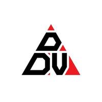 création de logo de lettre triangle ddv avec forme de triangle. monogramme de conception de logo triangle ddv. modèle de logo vectoriel triangle ddv avec couleur rouge. logo triangulaire ddv logo simple, élégant et luxueux.