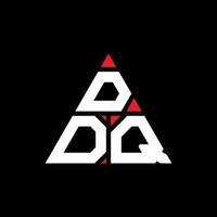 création de logo de lettre triangle ddq avec forme de triangle. monogramme de conception de logo triangle ddq. modèle de logo vectoriel triangle ddq avec couleur rouge. logo triangulaire ddq logo simple, élégant et luxueux.