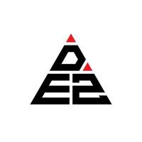 création de logo de lettre triangle dez avec forme de triangle. monogramme de conception de logo triangle dez. modèle de logo vectoriel triangle dez avec couleur rouge. dez logo triangulaire logo simple, élégant et luxueux.