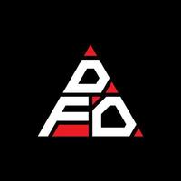 création de logo de lettre triangle dfo avec forme de triangle. monogramme de conception de logo triangle mpo. modèle de logo vectoriel triangle dfo avec couleur rouge. logo triangulaire dfo logo simple, élégant et luxueux.