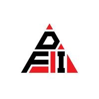 création de logo de lettre triangle dfi avec forme de triangle. monogramme de conception de logo triangle dfi. modèle de logo vectoriel triangle dfi avec couleur rouge. logo triangulaire dfi logo simple, élégant et luxueux.