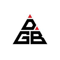 création de logo de lettre triangle dgb avec forme de triangle. monogramme de conception de logo triangle dgb. modèle de logo vectoriel triangle dgb avec couleur rouge. logo triangulaire dgb logo simple, élégant et luxueux.