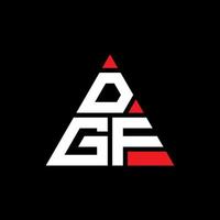 création de logo de lettre triangle dgf avec forme de triangle. monogramme de conception de logo triangle dgf. modèle de logo vectoriel triangle dgf avec couleur rouge. logo triangulaire dgf logo simple, élégant et luxueux.