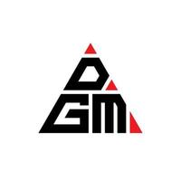 création de logo de lettre triangle dgm avec forme de triangle. monogramme de conception de logo triangle dgm. modèle de logo vectoriel triangle dgm avec couleur rouge. logo triangulaire dgm logo simple, élégant et luxueux.