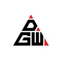 création de logo de lettre triangle dgw avec forme de triangle. monogramme de conception de logo triangle dgw. modèle de logo vectoriel triangle dgw avec couleur rouge. logo triangulaire dgw logo simple, élégant et luxueux.