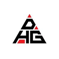 création de logo de lettre triangle dhg avec forme de triangle. monogramme de conception de logo triangle dhg. modèle de logo vectoriel triangle dhg avec couleur rouge. logo triangulaire dhg logo simple, élégant et luxueux.