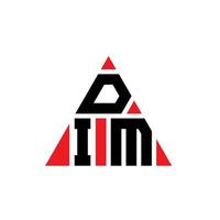 création de logo de lettre triangle dim avec forme de triangle. monogramme de conception de logo triangle faible. modèle de logo vectoriel triangle dim avec couleur rouge. dim logo triangulaire logo simple, élégant et luxueux.