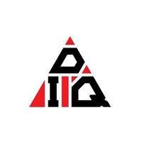 création de logo de lettre triangle diq avec forme de triangle. monogramme de conception de logo triangle diq. modèle de logo vectoriel triangle diq avec couleur rouge. logo triangulaire diq logo simple, élégant et luxueux.