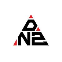 création de logo de lettre triangle dnz avec forme de triangle. monogramme de conception de logo triangle dnz. modèle de logo vectoriel triangle dnz avec couleur rouge. logo triangulaire dnz logo simple, élégant et luxueux.