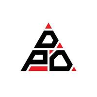 création de logo de lettre triangle dpo avec forme de triangle. monogramme de conception de logo triangle dpo. modèle de logo vectoriel triangle dpo avec couleur rouge. logo triangulaire dpo logo simple, élégant et luxueux.