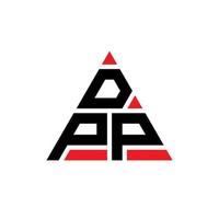 création de logo de lettre triangle dpp avec forme de triangle. monogramme de conception de logo triangle dpp. modèle de logo vectoriel triangle dpp avec couleur rouge. logo triangulaire dpp logo simple, élégant et luxueux.