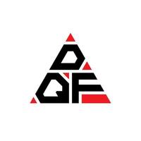 création de logo de lettre triangle dqf avec forme de triangle. monogramme de conception de logo triangle dqf. modèle de logo vectoriel triangle dqf avec couleur rouge. logo triangulaire dqf logo simple, élégant et luxueux.
