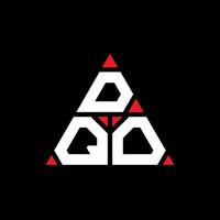 création de logo de lettre triangle dqo avec forme de triangle. monogramme de conception de logo triangle dqo. modèle de logo vectoriel triangle dqo avec couleur rouge. logo triangulaire dqo logo simple, élégant et luxueux.
