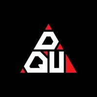 création de logo de lettre triangle dqt avec forme de triangle. monogramme de conception de logo triangle dqt. modèle de logo vectoriel triangle dqt avec couleur rouge. logo triangulaire dqt logo simple, élégant et luxueux.