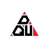 création de logo de lettre triangle dqt avec forme de triangle. monogramme de conception de logo triangle dqt. modèle de logo vectoriel triangle dqt avec couleur rouge. logo triangulaire dqt logo simple, élégant et luxueux.