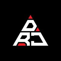 création de logo de lettre triangle drj avec forme de triangle. monogramme de conception de logo triangle drj. modèle de logo vectoriel triangle drj avec couleur rouge. logo triangulaire drj logo simple, élégant et luxueux.