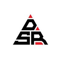 création de logo de lettre triangle dsr avec forme de triangle. monogramme de conception de logo triangle dsr. modèle de logo vectoriel triangle dsr avec couleur rouge. logo triangulaire dsr logo simple, élégant et luxueux.