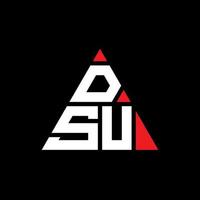 création de logo de lettre triangle dsu avec forme de triangle. monogramme de conception de logo triangle dsu. modèle de logo vectoriel triangle dsu avec couleur rouge. logo triangulaire dsu logo simple, élégant et luxueux.