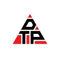 création de logo de lettre triangle dtp avec forme de triangle. monogramme de conception de logo triangle dtp. modèle de logo vectoriel triangle dtp avec couleur rouge. logo triangulaire dtp logo simple, élégant et luxueux.