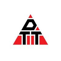 création de logo de lettre triangle dtt avec forme de triangle. monogramme de conception de logo triangle dtt. modèle de logo vectoriel triangle dtt avec couleur rouge. logo triangulaire dtt logo simple, élégant et luxueux.