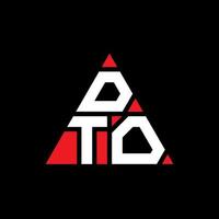 création de logo de lettre triangle dto avec forme de triangle. monogramme de conception de logo triangle dto. modèle de logo vectoriel triangle dto avec couleur rouge. dto logo triangulaire logo simple, élégant et luxueux.