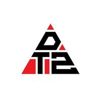 création de logo de lettre triangle dtz avec forme de triangle. monogramme de conception de logo triangle dtz. modèle de logo vectoriel triangle dtz avec couleur rouge. logo triangulaire dtz logo simple, élégant et luxueux.