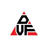 création de logo de lettre triangle dvf avec forme de triangle. monogramme de conception de logo triangle dvf. modèle de logo vectoriel triangle dvf avec couleur rouge. logo triangulaire dvf logo simple, élégant et luxueux.