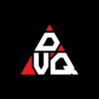 création de logo de lettre triangle dvq avec forme de triangle. monogramme de conception de logo triangle dvq. modèle de logo vectoriel triangle dvq avec couleur rouge. logo triangulaire dvq logo simple, élégant et luxueux.