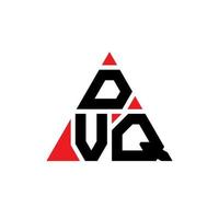 création de logo de lettre triangle dvq avec forme de triangle. monogramme de conception de logo triangle dvq. modèle de logo vectoriel triangle dvq avec couleur rouge. logo triangulaire dvq logo simple, élégant et luxueux.