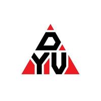 création de logo de lettre triangle dyv avec forme de triangle. monogramme de conception de logo triangle dyv. modèle de logo vectoriel triangle dyv avec couleur rouge. logo triangulaire dyv logo simple, élégant et luxueux.
