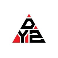 création de logo de lettre triangle dyz avec forme de triangle. monogramme de conception de logo triangle dyz. modèle de logo vectoriel triangle dyz avec couleur rouge. logo triangulaire dyz logo simple, élégant et luxueux.