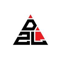 création de logo de lettre triangle dzl avec forme de triangle. monogramme de conception de logo triangle dzl. modèle de logo vectoriel triangle dzl avec couleur rouge. logo triangulaire dzl logo simple, élégant et luxueux.