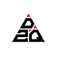 création de logo de lettre triangle dzq avec forme de triangle. monogramme de conception de logo triangle dzq. modèle de logo vectoriel triangle dzq avec couleur rouge. logo triangulaire dzq logo simple, élégant et luxueux.