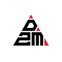 création de logo de lettre triangle dzm avec forme de triangle. monogramme de conception de logo triangle dzm. modèle de logo vectoriel triangle dzm avec couleur rouge. logo triangulaire dzm logo simple, élégant et luxueux.