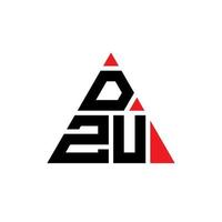 création de logo de lettre triangle dzu avec forme de triangle. monogramme de conception de logo triangle dzu. modèle de logo vectoriel triangle dzu avec couleur rouge. logo triangulaire dzu logo simple, élégant et luxueux.