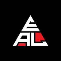 création de logo de lettre triangle eal avec forme de triangle. monogramme de conception de logo triangle eal. modèle de logo vectoriel triangle eal avec couleur rouge. eal logo triangulaire logo simple, élégant et luxueux.