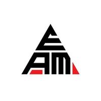 création de logo de lettre triangle eam avec forme de triangle. monogramme de conception de logo triangle eam. modèle de logo vectoriel triangle eam avec couleur rouge. eam logo triangulaire logo simple, élégant et luxueux.