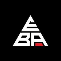 création de logo de lettre triangle eba avec forme de triangle. monogramme de conception de logo triangle eba. modèle de logo vectoriel triangle eba avec couleur rouge. logo triangulaire eba logo simple, élégant et luxueux.