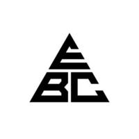 création de logo de lettre triangle ebc avec forme de triangle. monogramme de conception de logo triangle ebc. modèle de logo vectoriel triangle ebc avec couleur rouge. logo triangulaire ebc logo simple, élégant et luxueux.