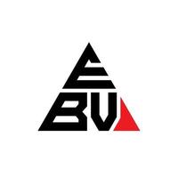 création de logo de lettre triangle ebv avec forme de triangle. monogramme de conception de logo triangle ebv. modèle de logo vectoriel triangle ebv avec couleur rouge. logo triangulaire ebv logo simple, élégant et luxueux.