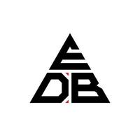 création de logo de lettre triangle edb avec forme de triangle. monogramme de conception de logo triangle edb. modèle de logo vectoriel triangle edb avec couleur rouge. logo triangulaire edb logo simple, élégant et luxueux.