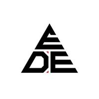 création de logo de lettre triangle ede avec forme de triangle. monogramme de conception de logo triangle ede. modèle de logo vectoriel triangle ede avec couleur rouge. logo triangulaire ede logo simple, élégant et luxueux.