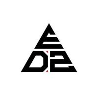 création de logo de lettre triangle edz avec forme de triangle. monogramme de conception de logo triangle edz. modèle de logo vectoriel triangle edz avec couleur rouge. logo triangulaire edz logo simple, élégant et luxueux.