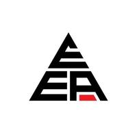 création de logo de lettre triangle eea avec forme de triangle. monogramme de conception de logo triangle eea. modèle de logo vectoriel triangle eea avec couleur rouge. logo triangulaire eea logo simple, élégant et luxueux.