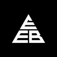 création de logo de lettre triangle eeb avec forme de triangle. monogramme de conception de logo triangle eeb. modèle de logo vectoriel triangle eeb avec couleur rouge. logo triangulaire eeb logo simple, élégant et luxueux.