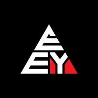 création de logo de lettre triangle eey avec forme de triangle. monogramme de conception de logo triangle eey. modèle de logo vectoriel triangle eey avec couleur rouge. logo triangulaire eey logo simple, élégant et luxueux.