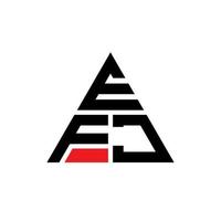 création de logo de lettre triangle efj avec forme de triangle. monogramme de conception de logo triangle efj. modèle de logo vectoriel triangle efj avec couleur rouge. logo triangulaire efj logo simple, élégant et luxueux.